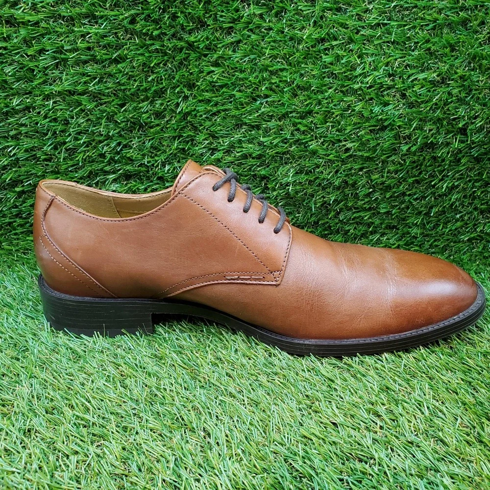 Cole Haan Hawthorne Plain Oxford SIZE 8.5 Men's Leather Dress Shoes British Tan